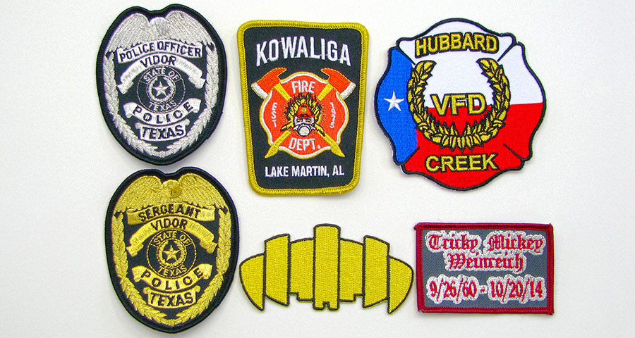 metallic thread patches