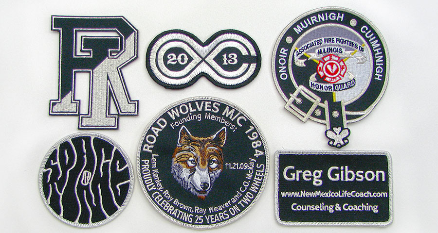 metallic thread patches